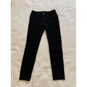 Ann Taylor Loft Black Velvet Skinny Pants